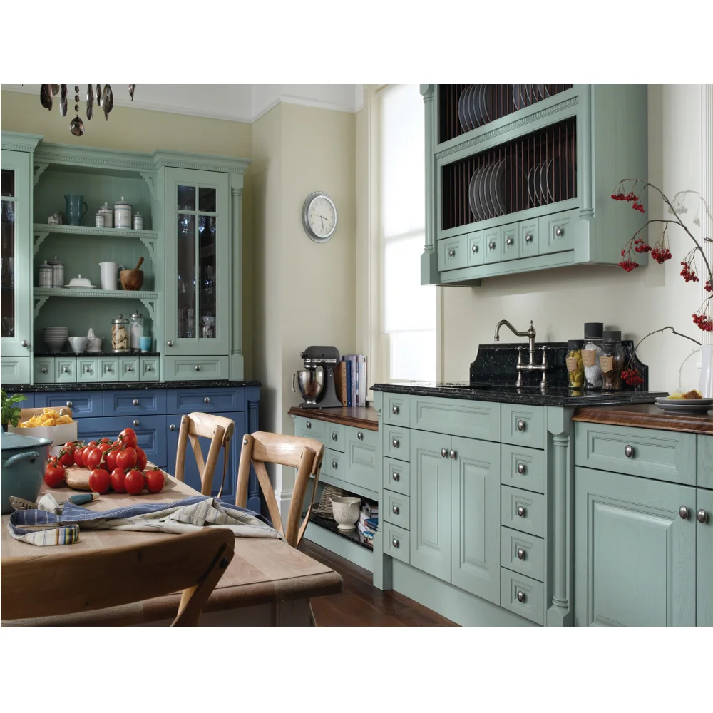 Solid Oak Wood Modern Exquisite Shaker Modular Kitchen Kitchen Cabinets White series Full Set For Wholesale kitchen factory
