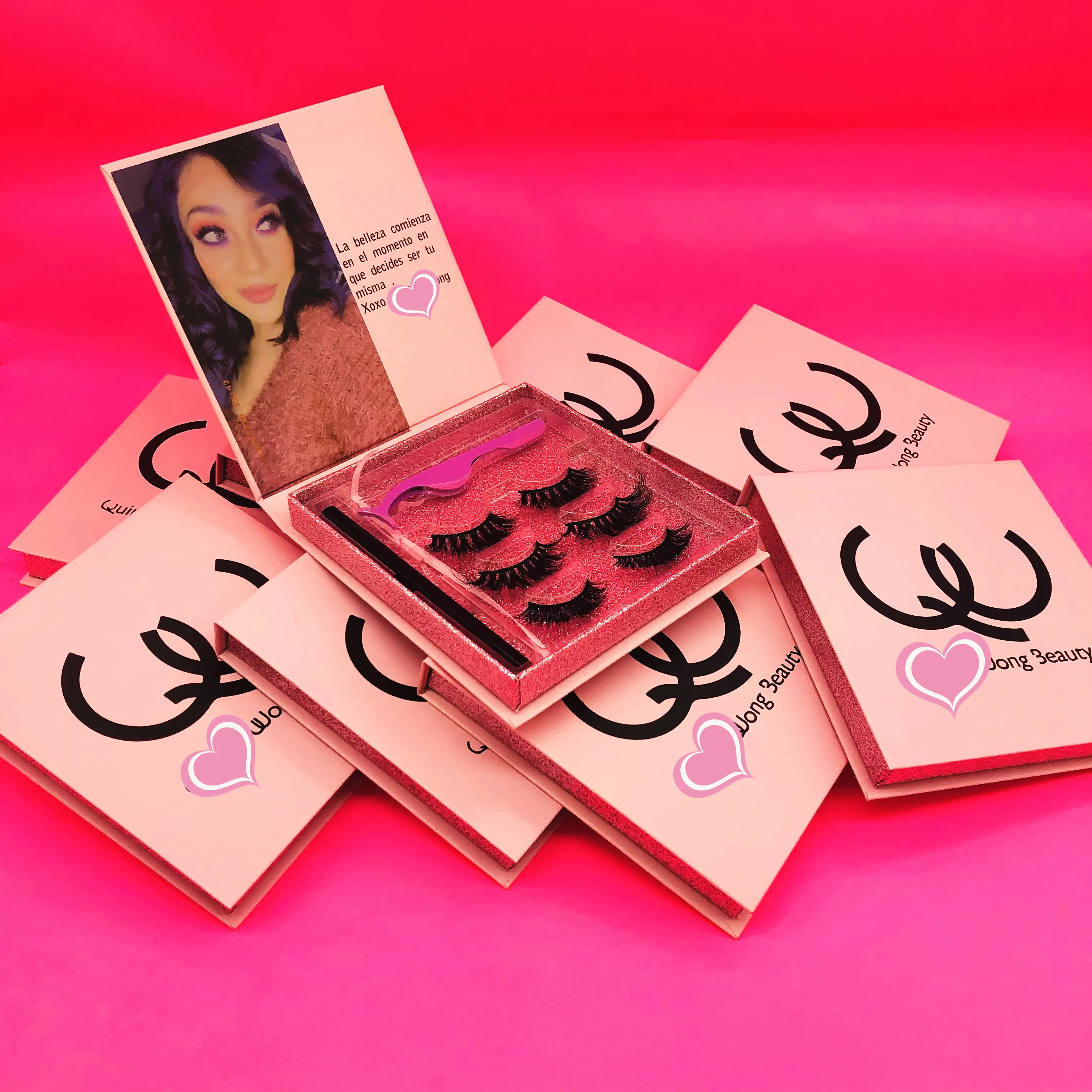 
Private Label free sample Silk Mink Lashes 3D Fiber Custom Packing Box 3D Faux Mink lash natural eyelash wholesale 