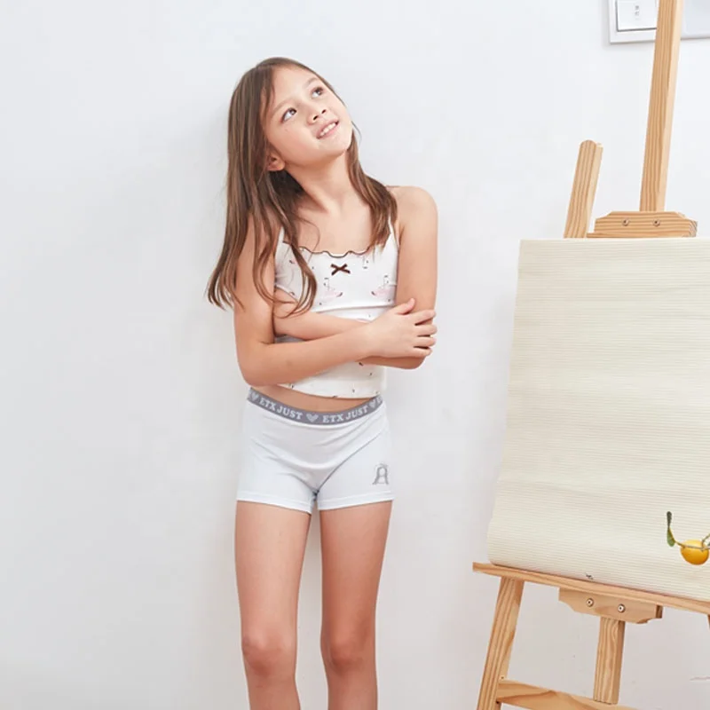 Wholesale Stock Soft Cotton Kids Girls Boxer Shorts