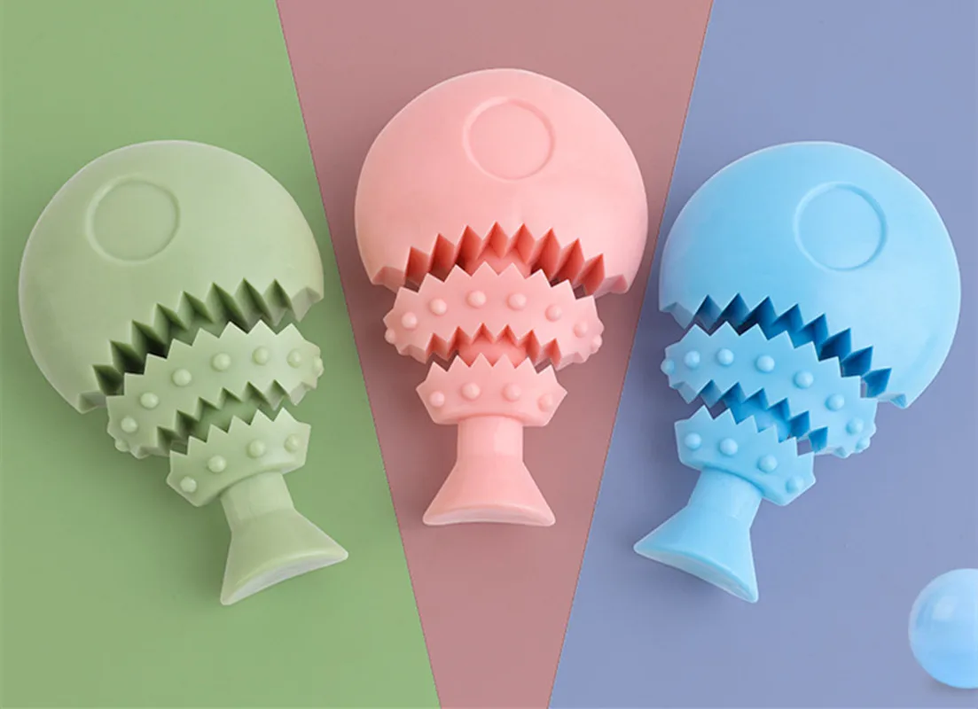 New pet supplies molar dog chewing high quality toy fish bone fun leaking dog toy TPR pet toy