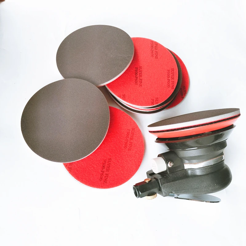 Imported Back Fluffy 5-inch Dust Free Paper Sanding Disc Sponge Sand Paper for Mobile Phone Case Polishing