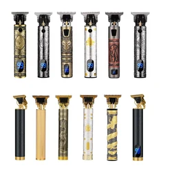 Man USB Vintage T9 Baldheaded Electric Hair Trimmer Cordless Clippers Professional Barber Hair Cutting Machine