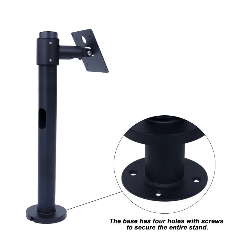 Desktop VESA standard 75x75mm mounts for retail A Pole dual single monitor stand with height adjustment