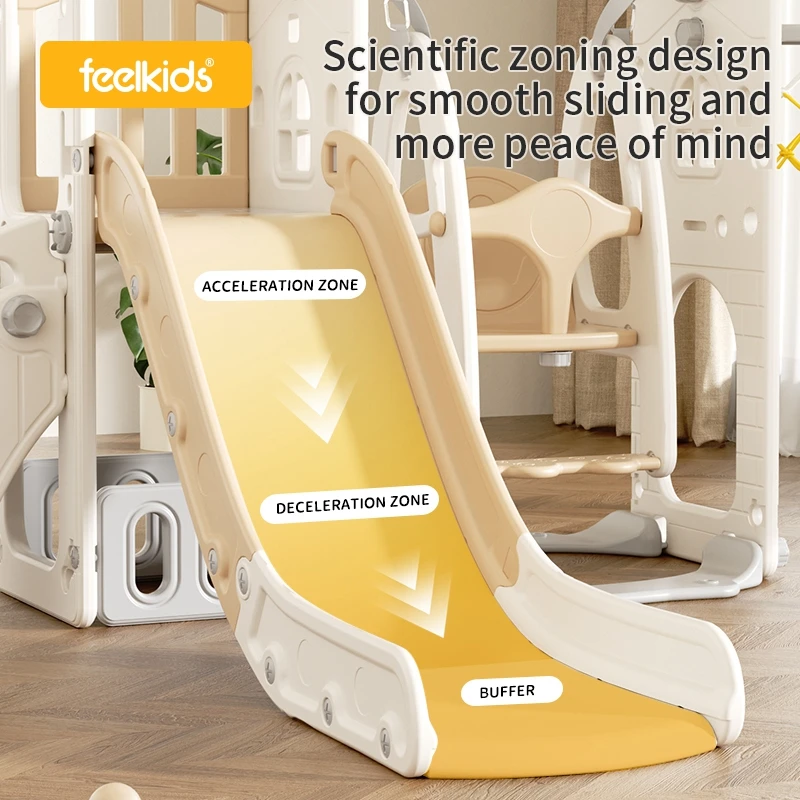 Children indoor playground kids slides baby home toys plastic slides swing and slide for kids playhouse