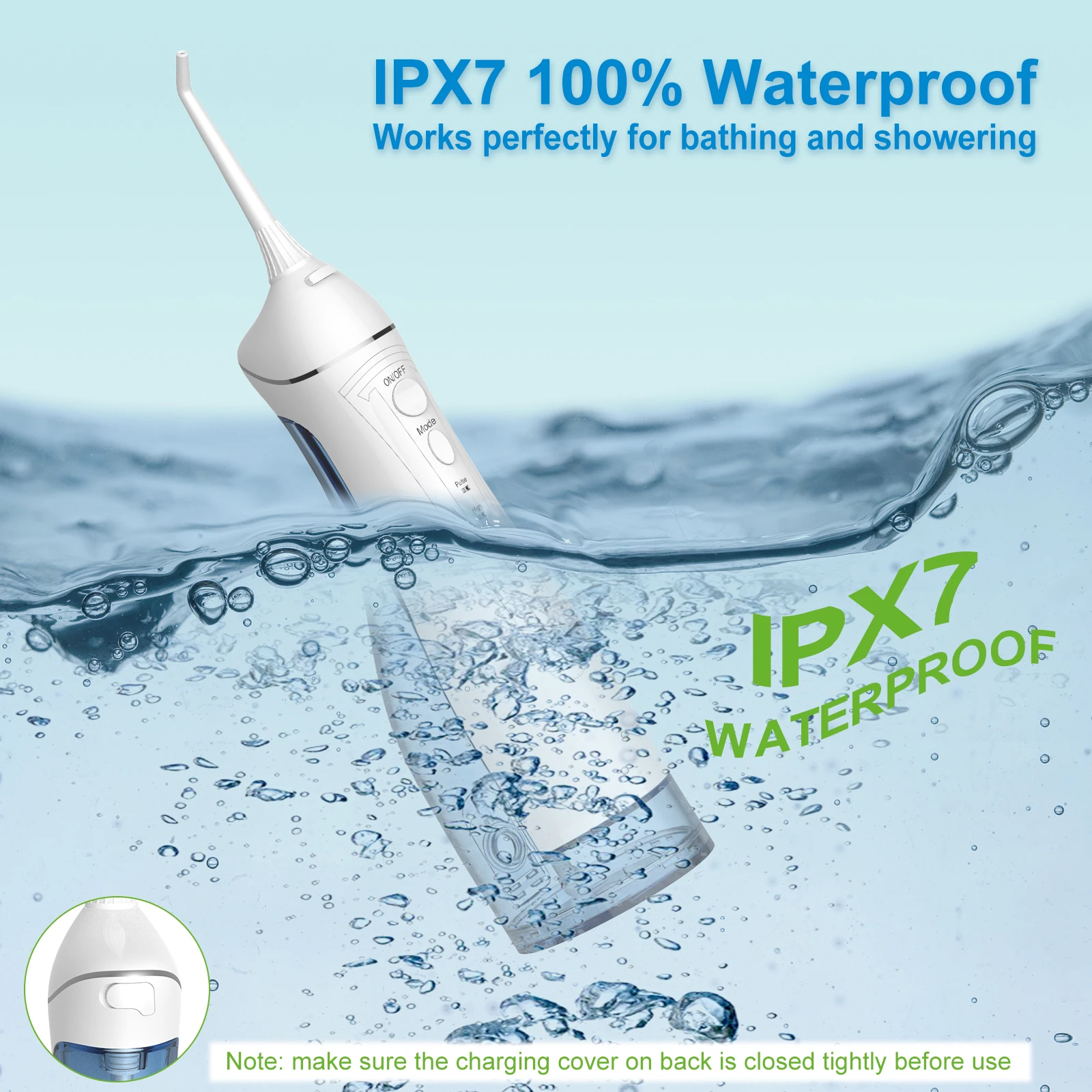 2024 High quality Water flosser 300ml dental cleaning device pump dental floss movement wireless rechargeable water floss