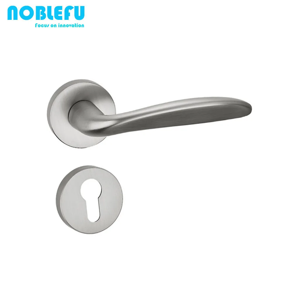 Hot modern black circular lever door handles hotel applications such as wholesale price door handles
