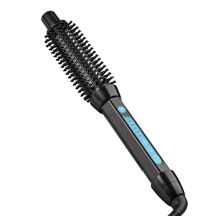 Customized Brush Barrel Curling And Straightener 2 In 1 LED Display Hot Comb Electric