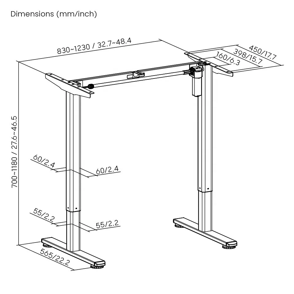 Cheap Modern Height Adjustable Office Table Single Motor Stand up Electric Ergonomic Computer Standing Lifting Desk Frame