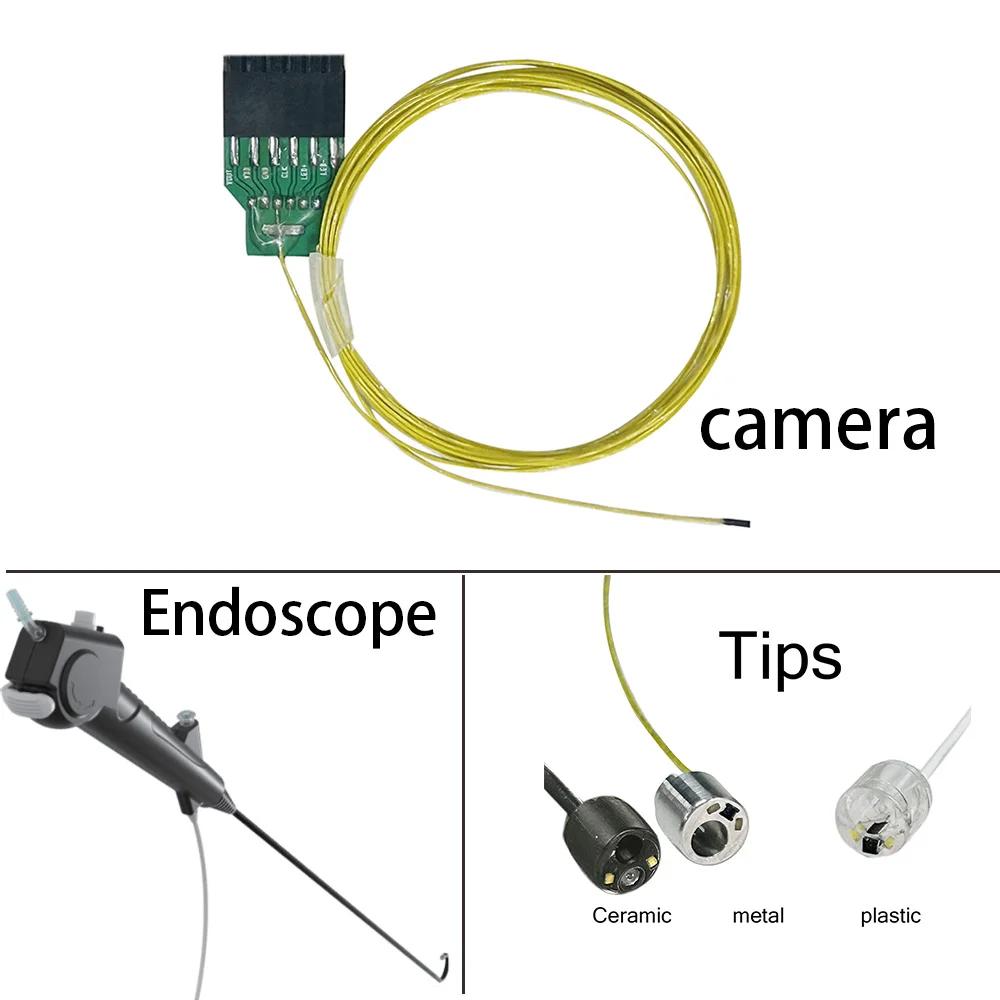 0.65x0.65mm OV6948 40 Kpixel sensor medical endoscope camera module  led with USB  board