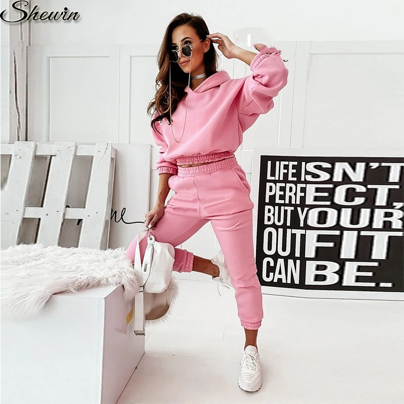 Wholesale Custom Logo Training Jogging Wear Sweat Suits Set Sweatsuit Tracksuits For Women