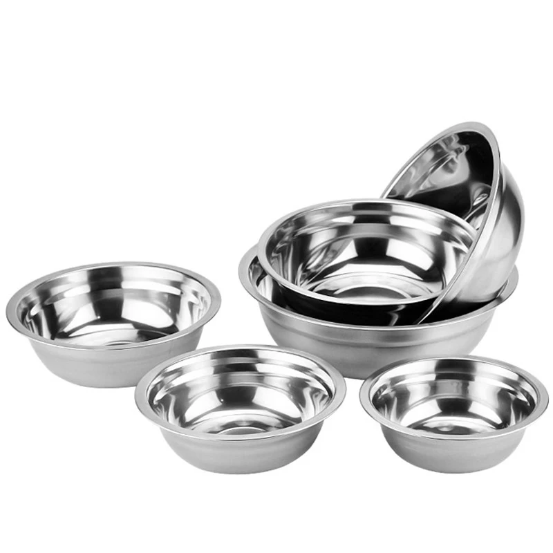 Cheap Kitchen Utensil Soup Deep Basin Rice Bowl Various Sizes Stainless Steel Wash Basin/metal