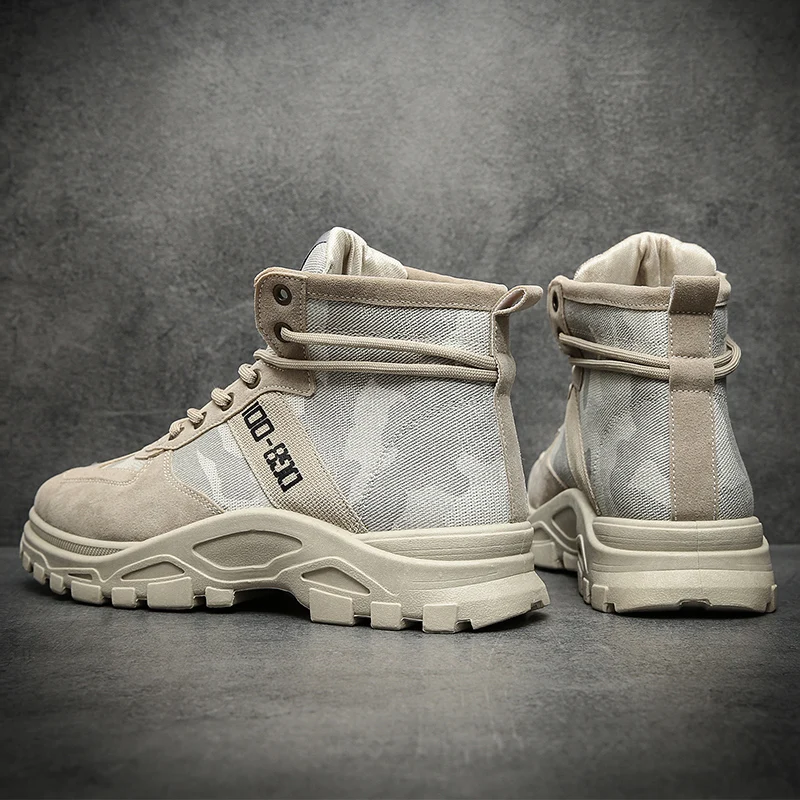 Personality High Quality Fashion Trend Men White Boots Mens Hiking Boot For Man