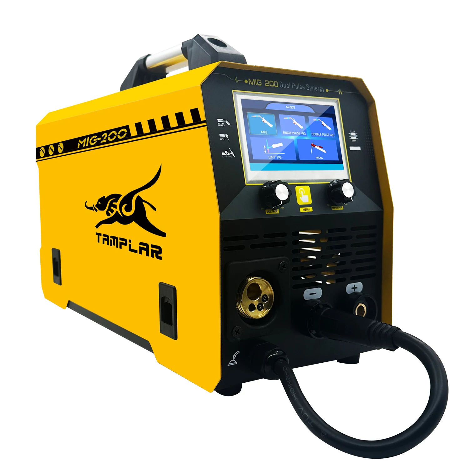 China supply 200amp mig mag Gasless or gas MIG200 Inverter Welding Machine 220V for carbon steel welder with pulse