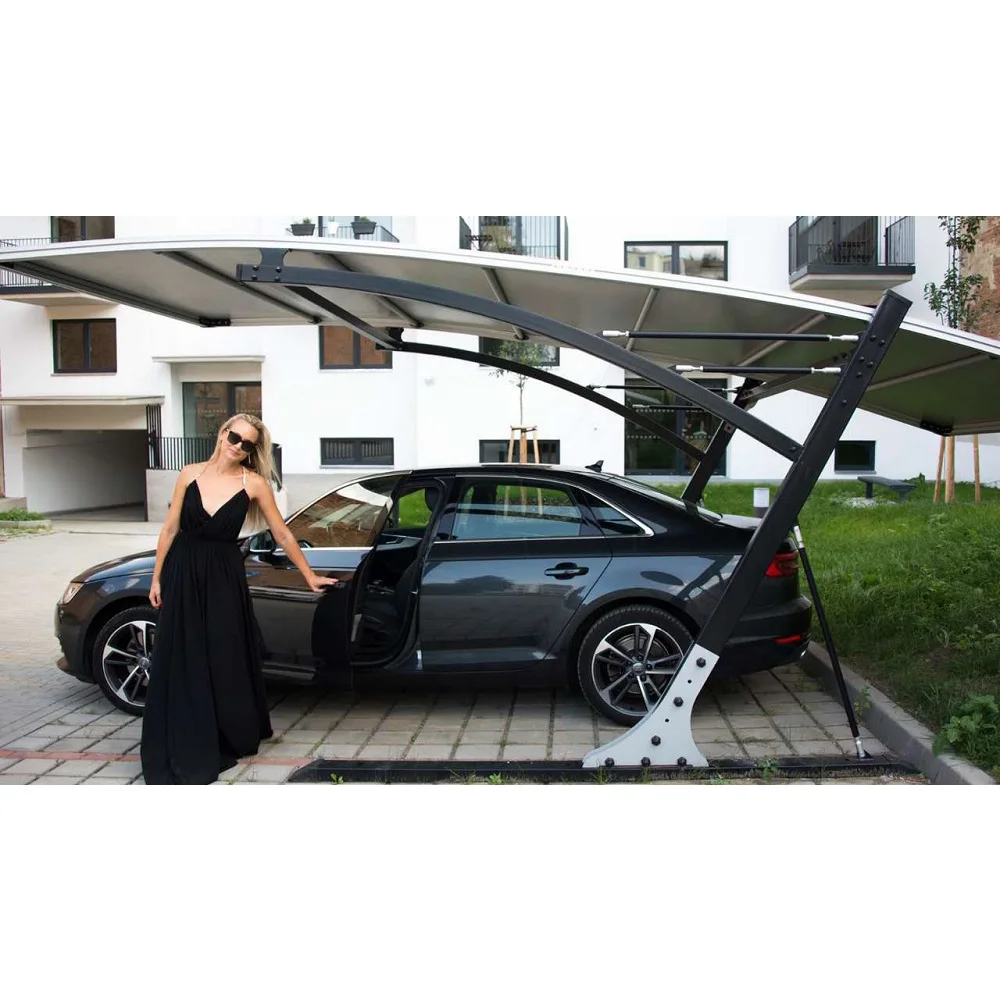 Double size carport with PVDF roof tent for car awning canopy