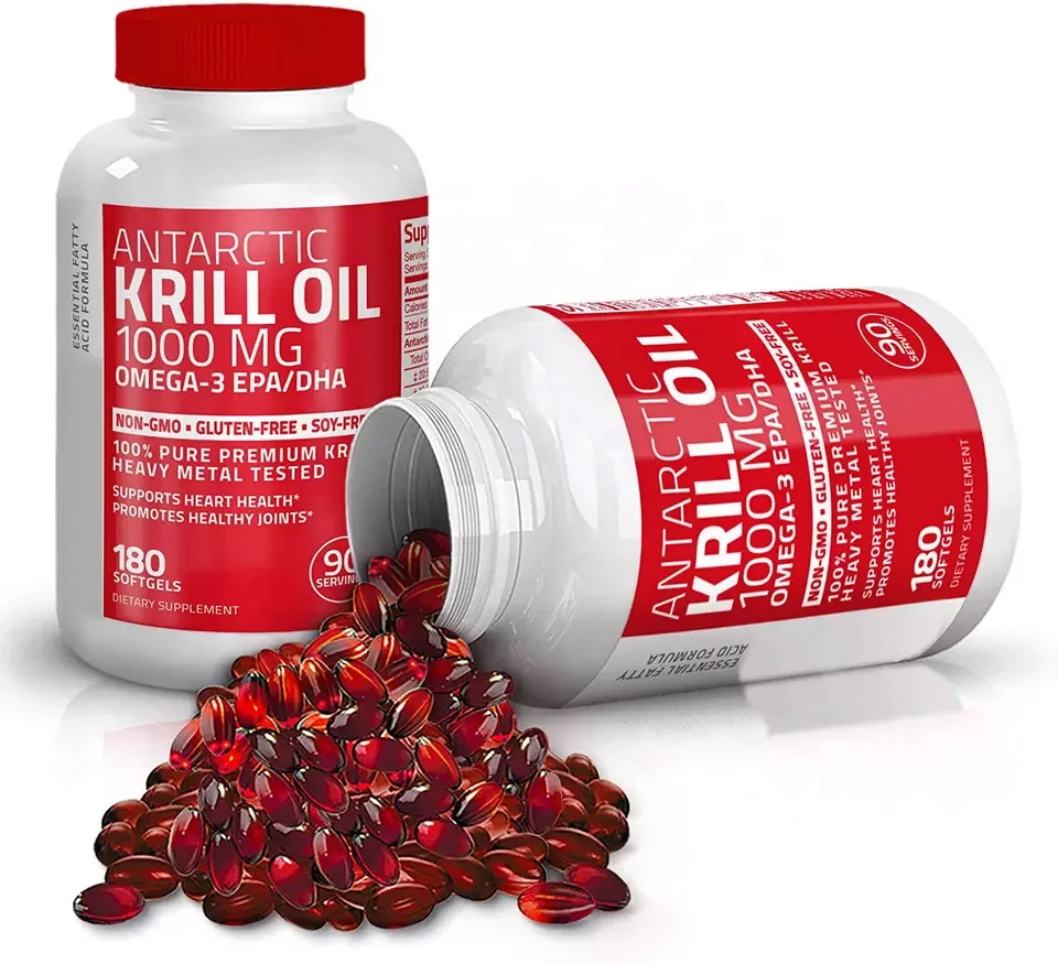 private label  premium Antarctic krill oil with Omega-3 fatty acid EPA/DHA Astaxanthin Softgels