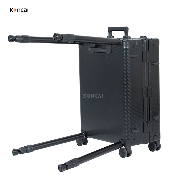 high quality makeup travel rolling carry case cosmetic beauty trolley suitcase with lights
