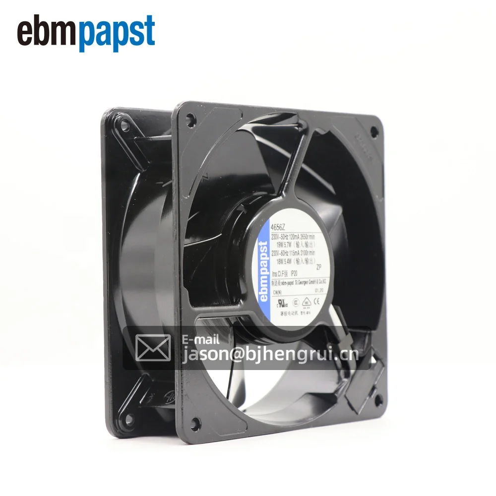 ebmpapst 4656Z 230V 4656Z-853 120x120x38mm 12cm 19W Metal High Temperature Heat Resistant Cabinet Cooling Fan W2K113-AD31-13