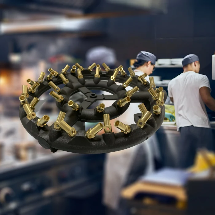 Эффективная ресторанная газовая плита горелки для занятых поваров