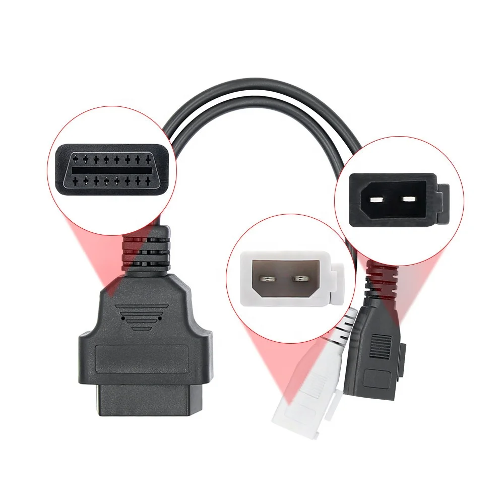 Best Selling 2 Pin OBD2 Connector 12V OBD1 to OBD2 Adapter Diagnostic for Audi