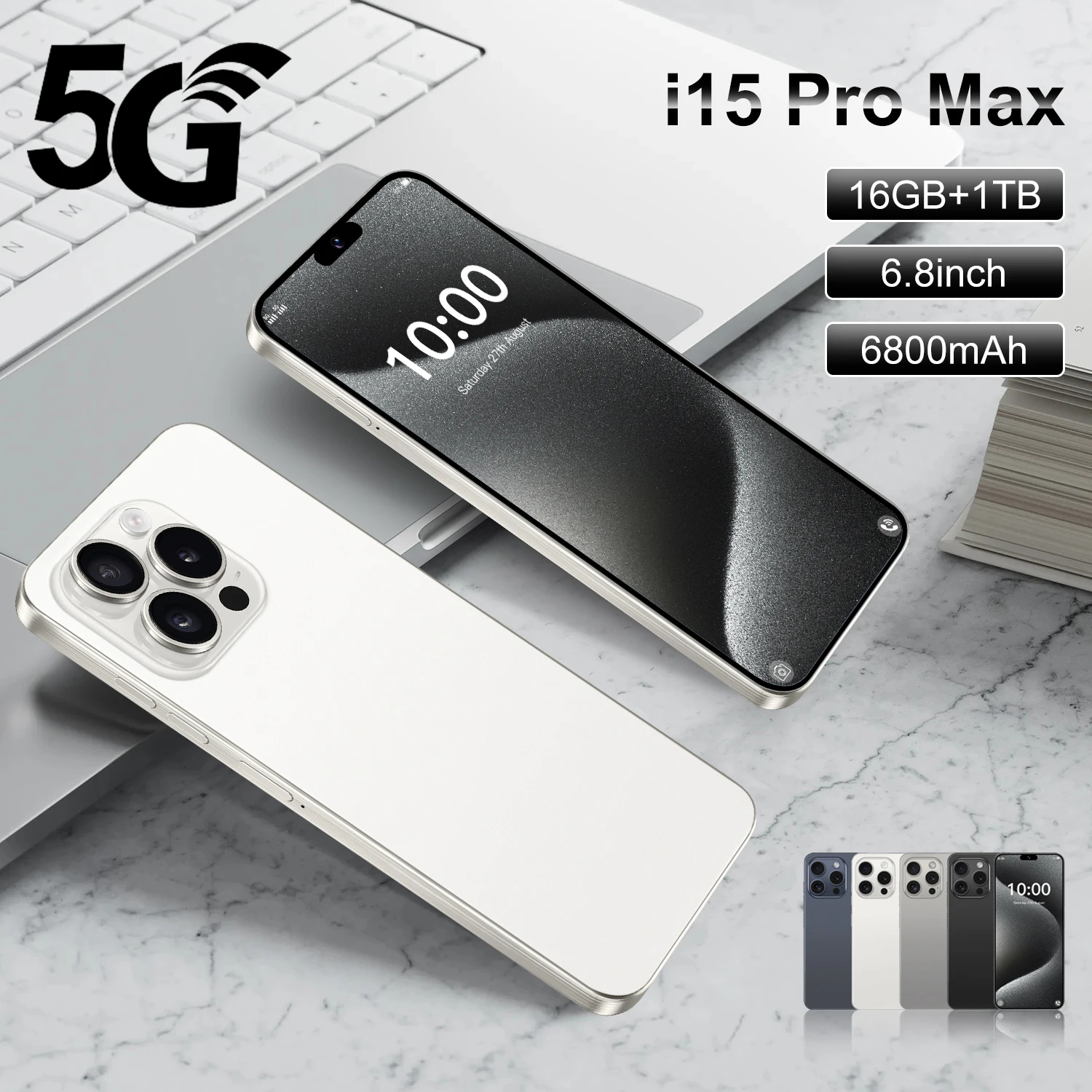 Новейший разблокированный смартфон 5G 15 Pro Max 7 3 дюймов 16 ГБ + 1 ТБ разблокированная Двойная сим-карта клон 64 Мп дешевый версии 4G