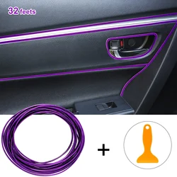 32ft EL Car Styling Cold Light Ambience Lamp Line Car Lights Neon Car LED RGB Neon Interior Atmosphere Light Strip