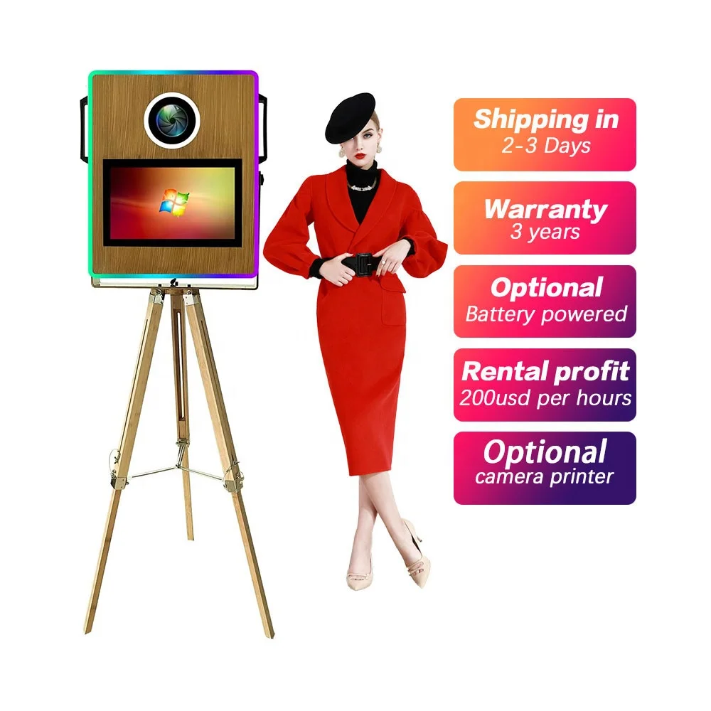 New Product 15.6 Inch Touch Screen DSLR Camera Photo Booth Party Selfie Photo Booth With LCD Screen