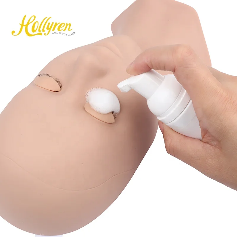 Оптовая продажа, новый манекен ресниц Hollyren, веки для тренировок, 3 Цвета в наличии, голова манекена для тренировки ресниц