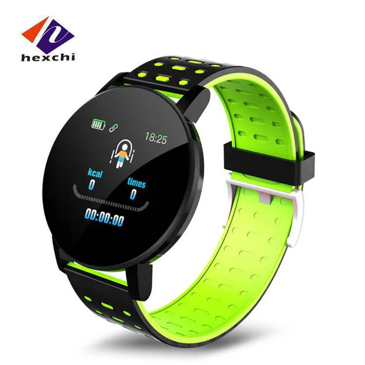 Hot Sale Smartwatch 119plus Wrist Bracelet D18 Sport Wristband Fitness Tracker Relogio Inteligente 119 Plus Smart Watch