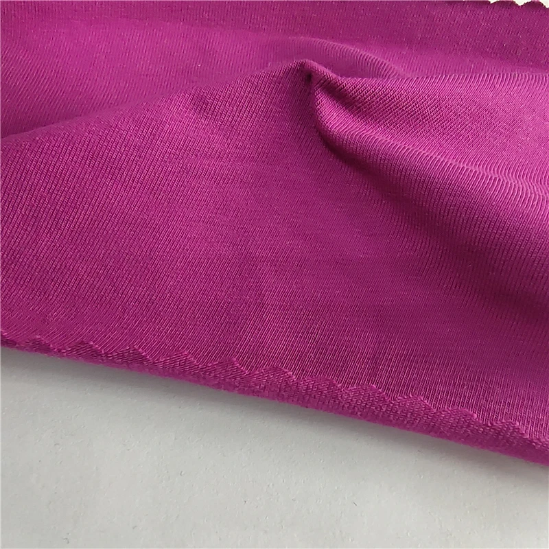 stock  t shirt  knitting 100% cotton  jersey knit sweater single jersey soft plain dyed solid knitted fabric