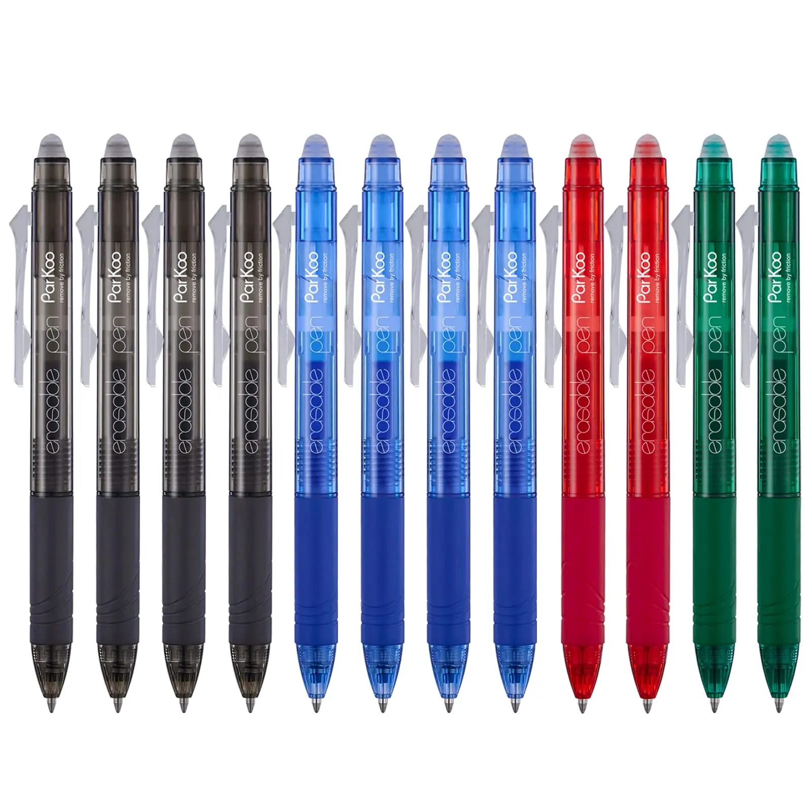 Retractable Erasable Gel Pens Clicker Fine Point Inks for Completing Sudoku and Crossword Puzzles