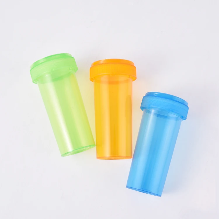 High Quality Package Child Resistant Plastic Bottle Manufacturer Custom Pill Vials With Push Down Turn Vials