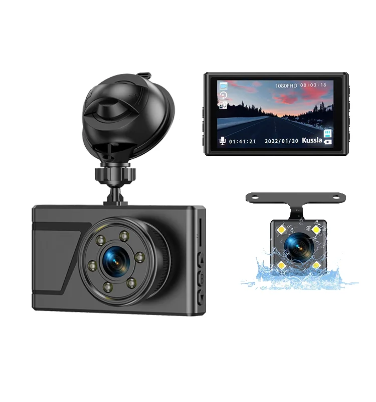 3-дюймовый видеорегистратор с двумя камерами