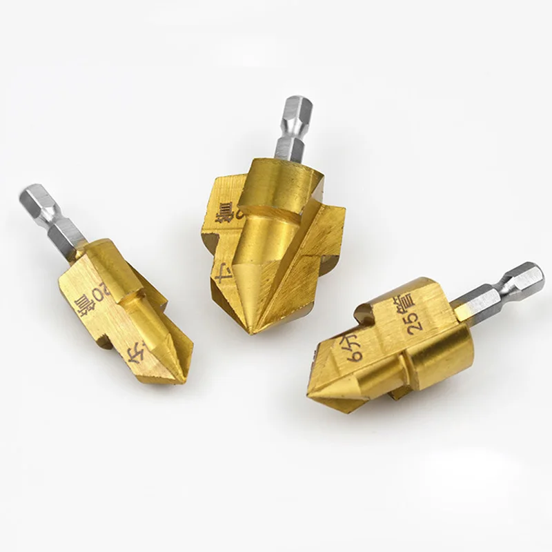 Water Pipe Expansion Connection Tool Drill Bit PPR Lifting Stepped Drill Bit Hex Shank For Plumber Repairing Power Tools Parts