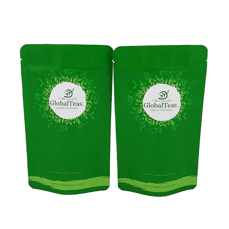 Custom Printed Flat Bottom Compostable Stand up Pouch Premium Kraft Paper Coffee Bags Laminated Material With One-way Valve