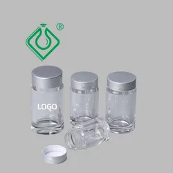 Wholesale acrylic supplement pill vitamin bottle label capsule bottle with child proof lid