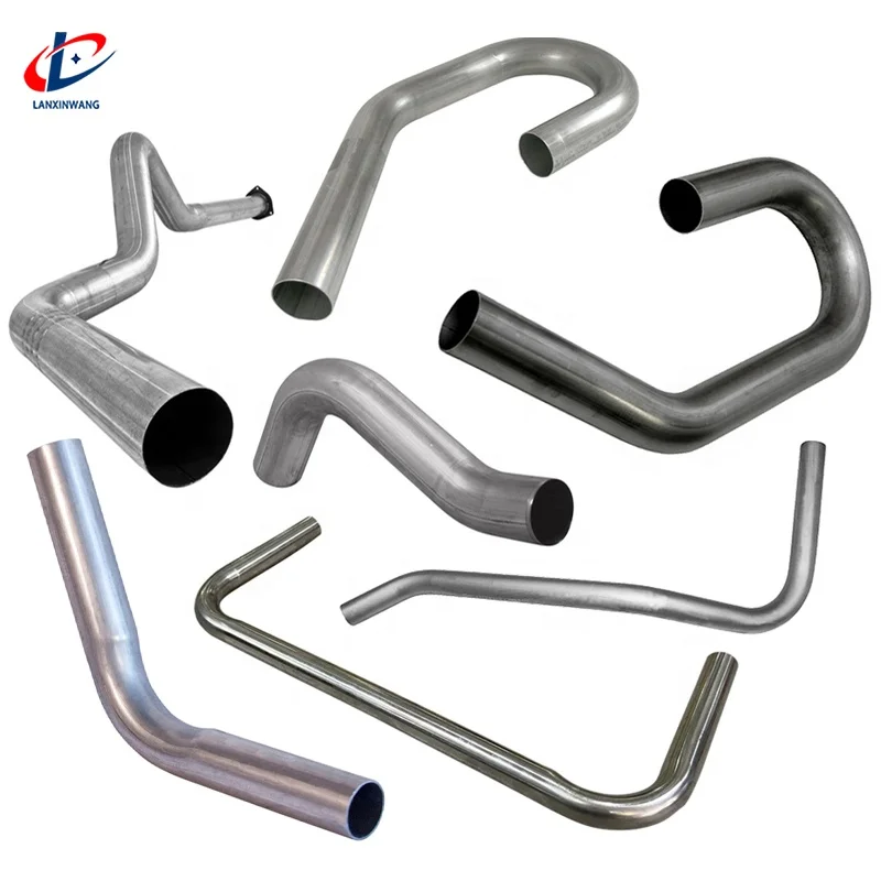 Custom processing of large diameter stainless steel hollow bends 304 Stainless Mandrel Bend Exhaust Tubing Pipe Turbo Header