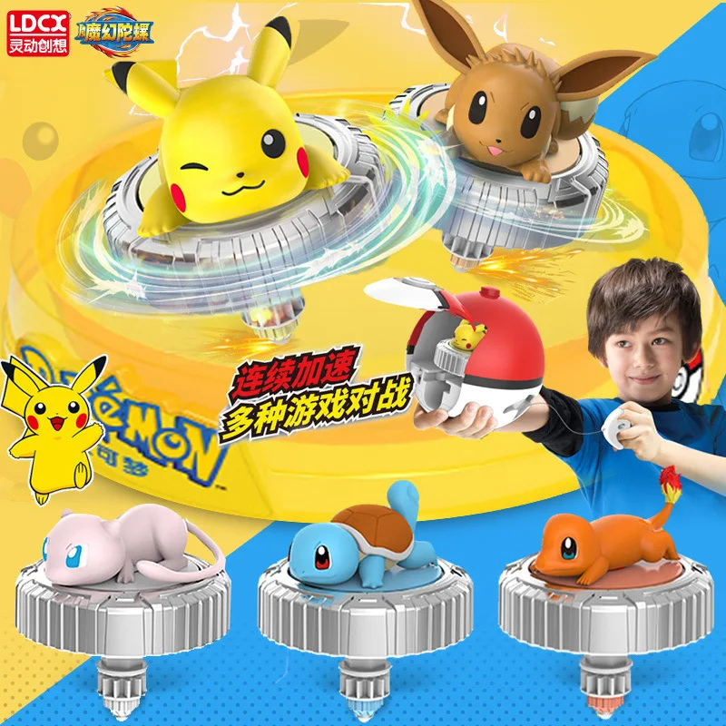 Eevee Action Figures Battle Pokemons Spin Fighter Pokemons Spinning Top for Kids Gift