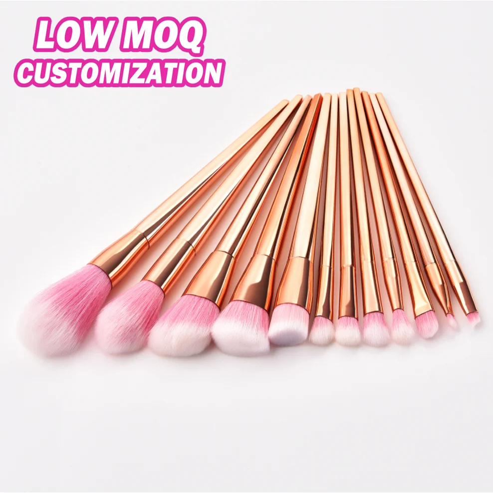 
Private Label Wholesale 12Pcs Rose Gold Makeup Brush Set Rose Gold Make Up Brushes Set Gold Makeup Brush Sets 