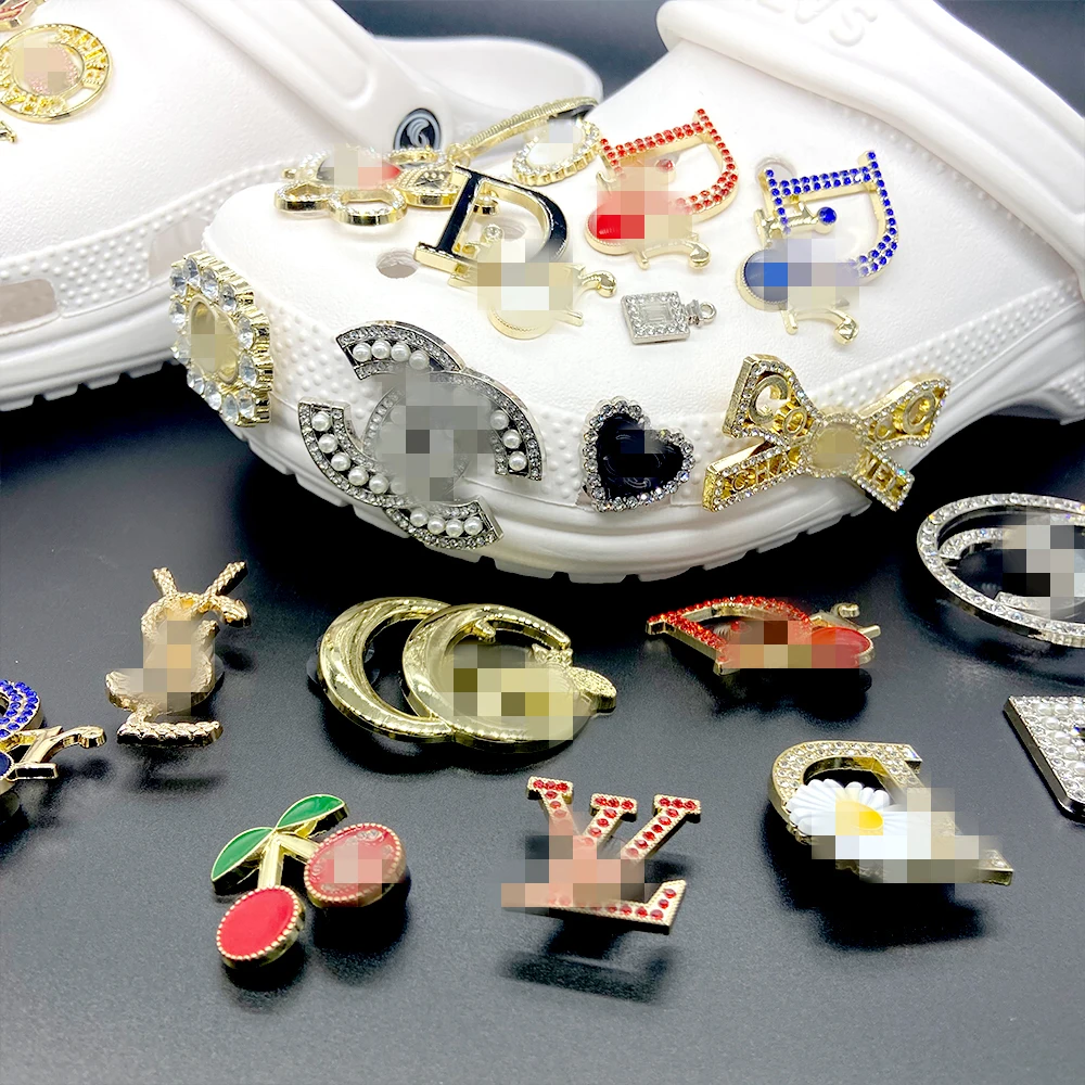 Лидер продаж, дизайнерские подвески-Кроксы, металлические подвески-Кроксы, алмазные дизайнерские Роскошные подвески-Кроксы