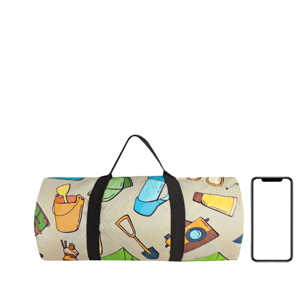 Custom Logo Size Large Green Foldable Oxford Cloth Waterproof Summer Grass Park Hiking Camping Outdoor Beach Picnic Mat Blanket