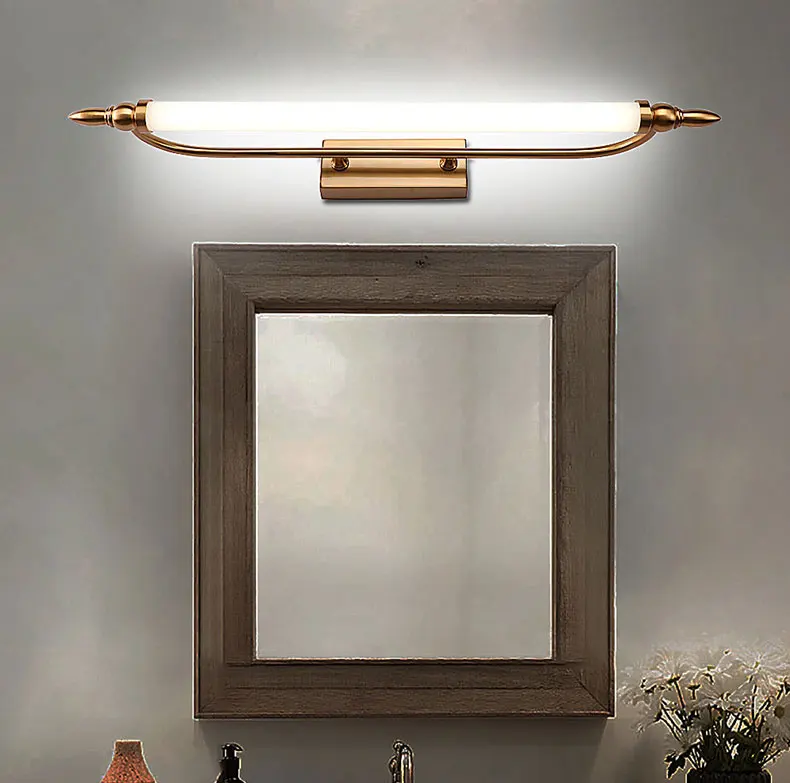 LED Bathroom Vanity Lighting Fixtures Long Shade stainless steel Bath Mirror Lamps Wall Lights Makeup Mirror front Light