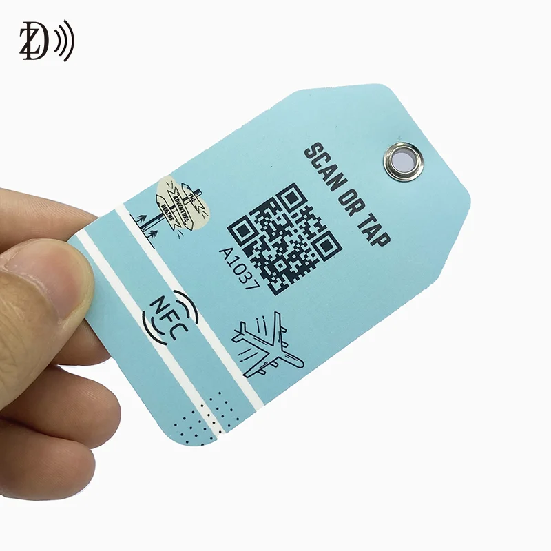 Дорожная багажная бирка NFC пластиковая печать на заказ 13 56 MHz NTAG213 аэропорта