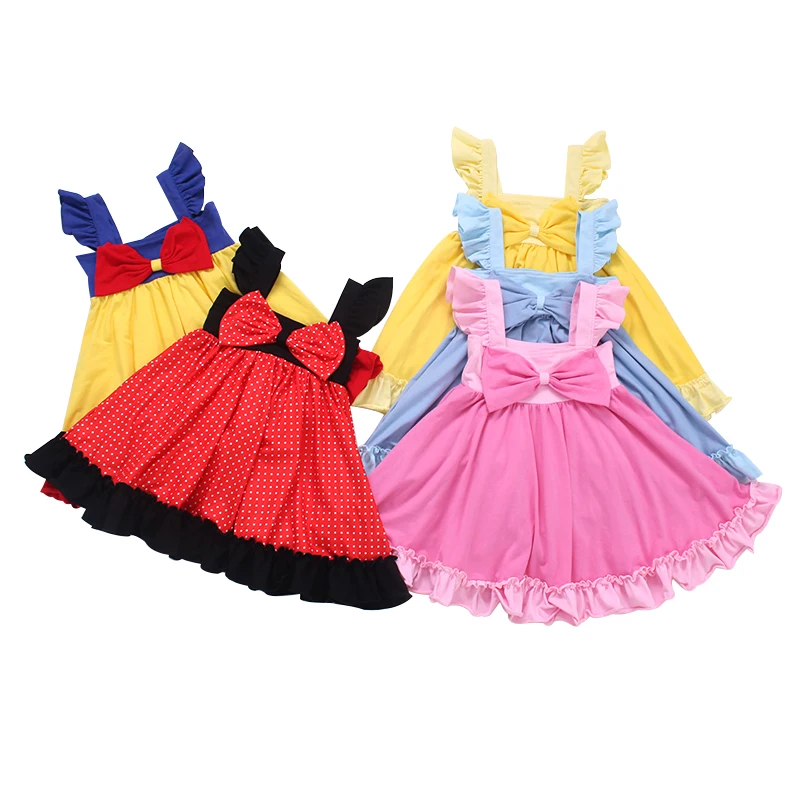 Summer Dress For Babies Skirt 0-2-year-old Summer Girl Korean Lovely Suspender Skirt Baby Solid Color Dress Pink