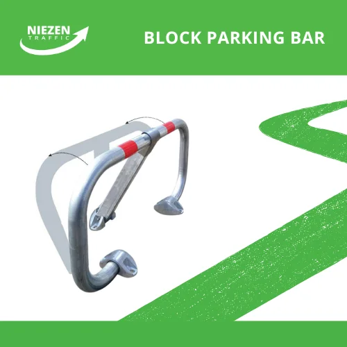 Block Parking Lot Bar BPE Galvanized Steel Push Button Lock 3 Keys Impact Resistant Private Parking Space Barrier Security Gate