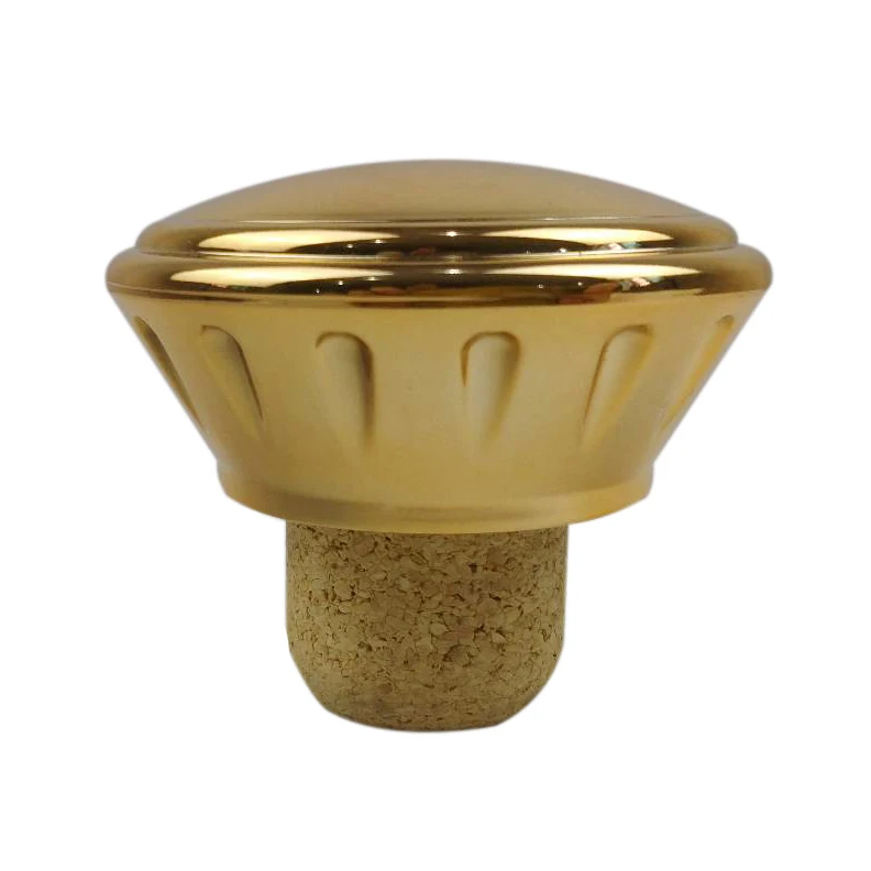 Plastic Screw cap UV coating nature cork stopper aggregated Portugal red wine  Brandy alcohol ABS EC 1935/2004