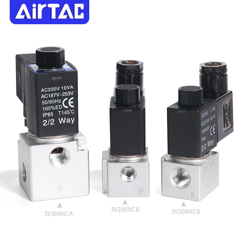 AIRTAC оригинальный подлинный 3V206/3V208NC/3V308NC двухпозиционный тройник вакуумный электромагнитный клапан