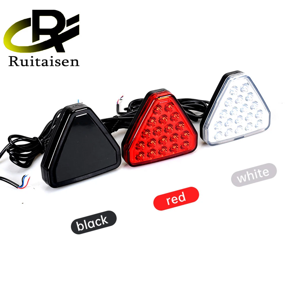 Ruitaisen Car Truck Motorcycle Pilot Lights Triangle Rear Brake Lamp Warning Strobe Stop Safety Black Red Led Indicator Light