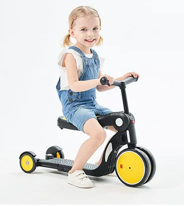 Детские Трехколесные Детские скутеры, балансировочный велосипед, многофункциональная машинка для езды на машине 1-6 лет с нажимной ручкой
