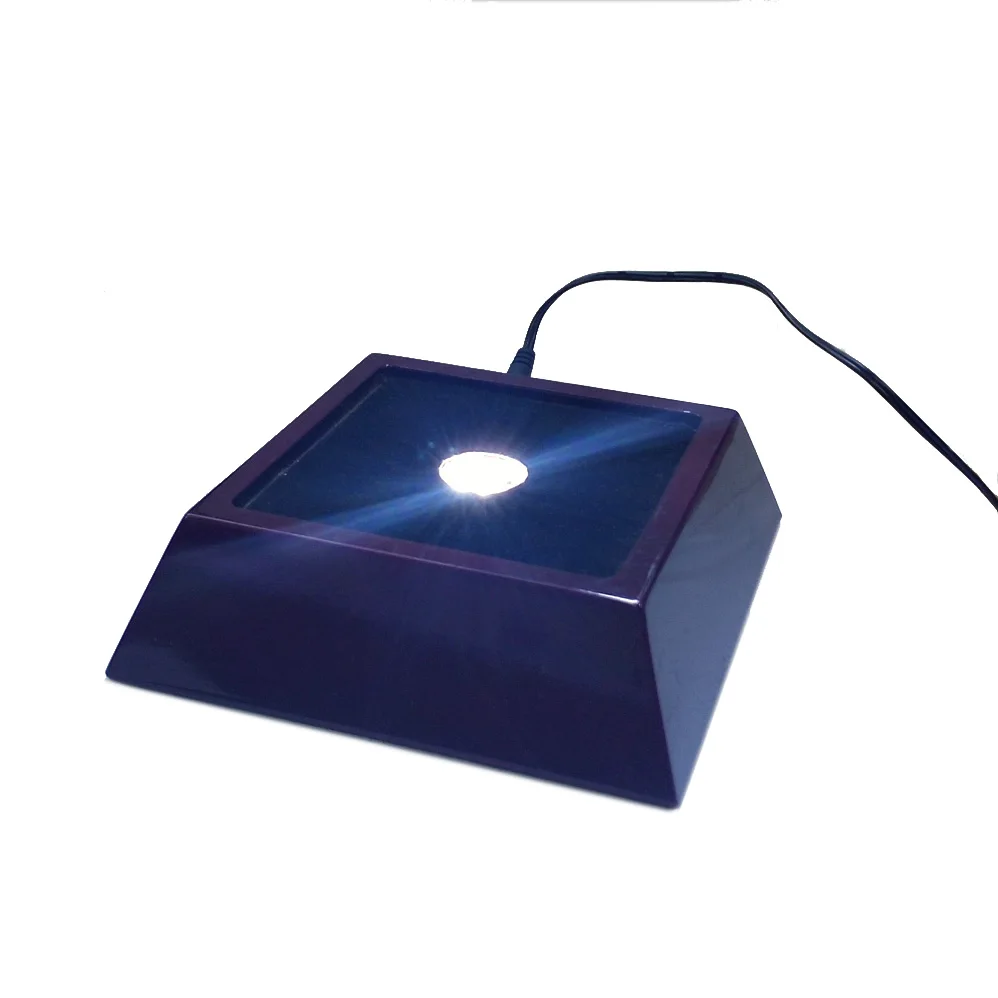 
Big Trapezoidal Piano Rose wooden led light stand display base for crystals 