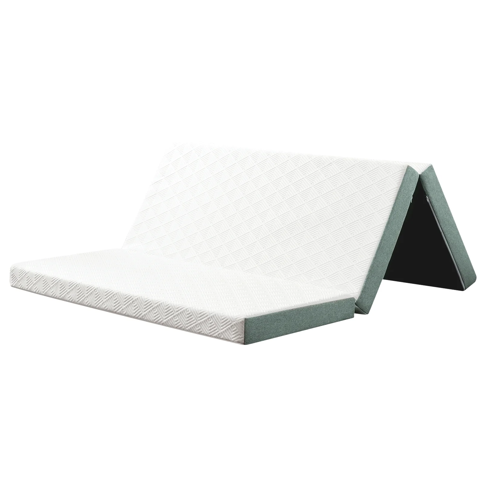 Inofia 10cm Multifunctional Tri- fold Mattress, with Washable Cover, Portable for Guest Bed, Camping, Floor Play Mat